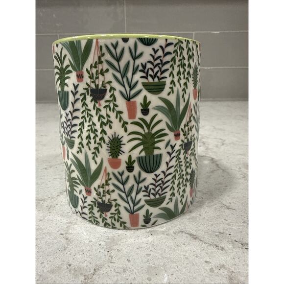 CACTUS PLANTS 10 Strawberry Street Bella Mug GREEN Wild Floral - Picture 2 of 6